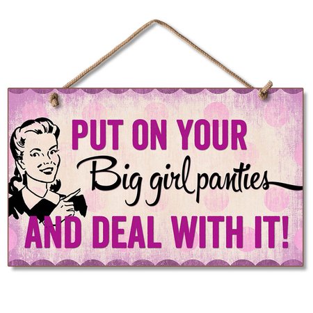 HIGHLAND WOODCRAFTERS BIG GIRL HANGING SIGN 9.5 X 5.5 4100118